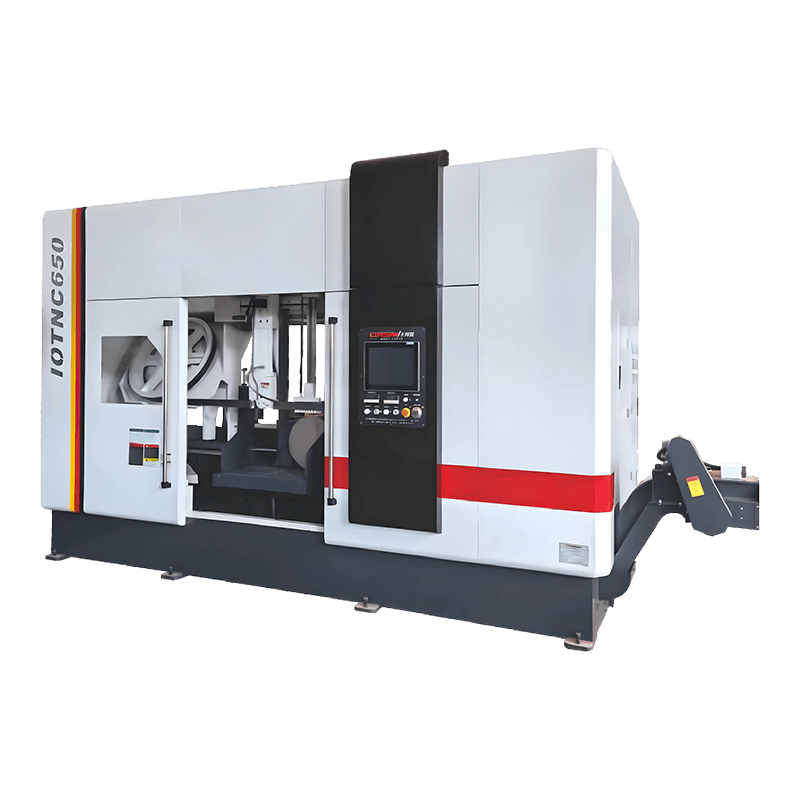 Machine de scie à ruban métallique entièrement automatique à fréquence variable à grande vitesse IOTNC650