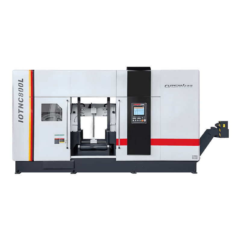 IOTNC800L Machine de scie à ruban horizontale de coupe automatique de métal CNC intelligente